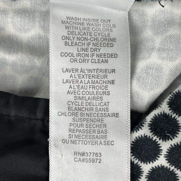 LAUNDRY Shelli Segal Bermuda Shorts Women's Size 8 Black / White Circles Stretch - Picture 9 of 16